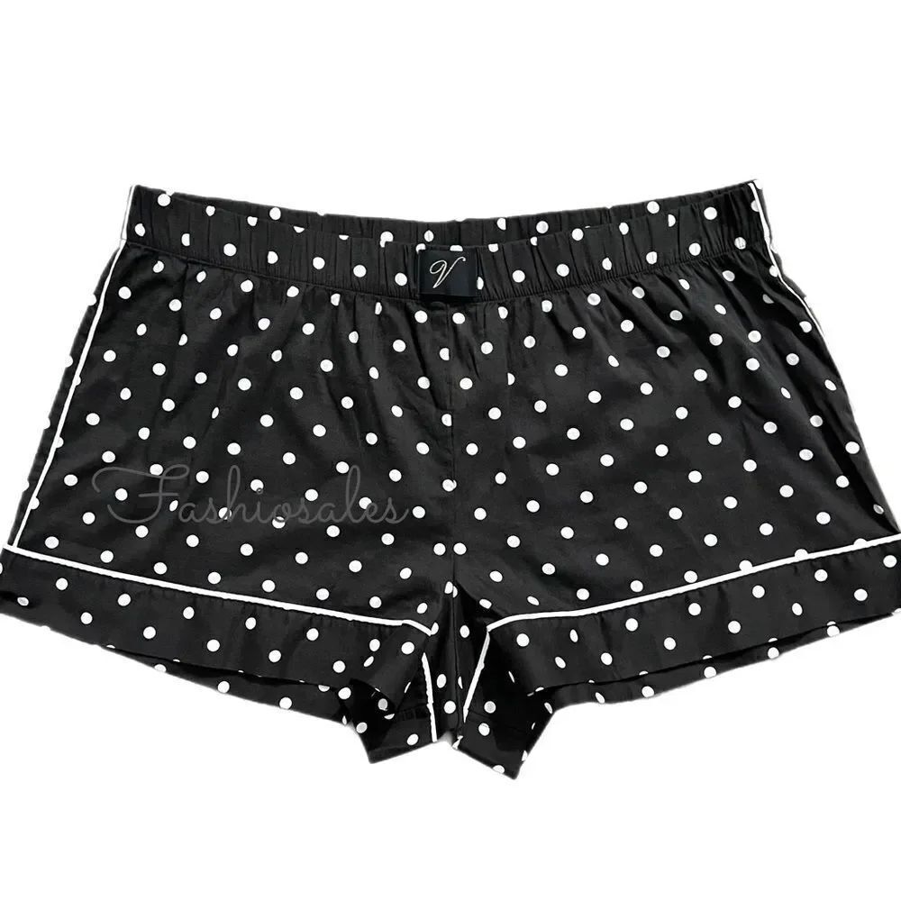 Victoria’s Secret Soft Cotton Polka dots pajama shorts black white dots XXL